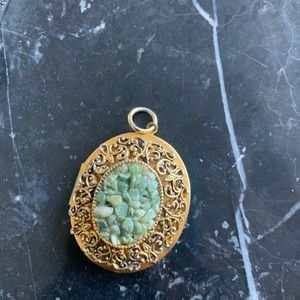 Vintage jade picture pendant